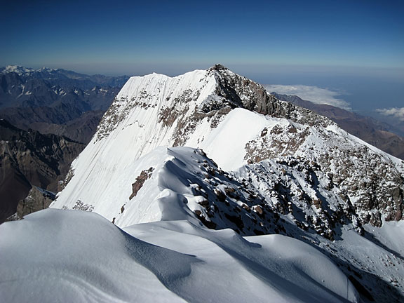 view from Aconcagua in South America