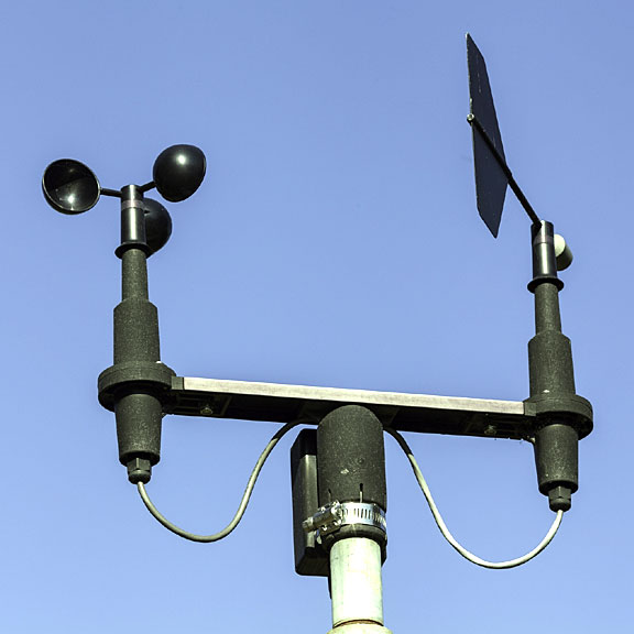 anemometer - measures wind direction and wind speed