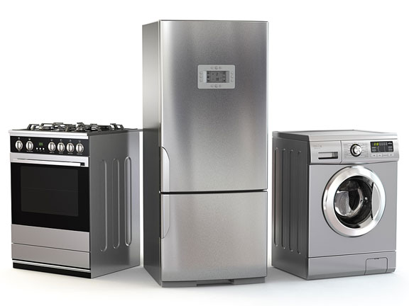 refrigerator, gas stove, and washing machine