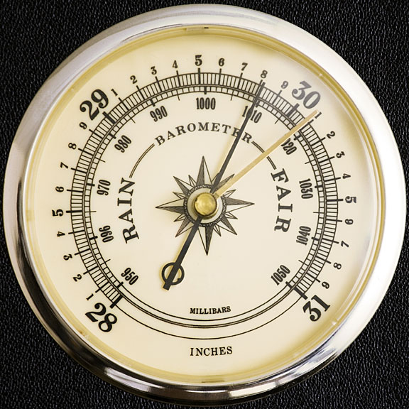 barometer - measures air pressure