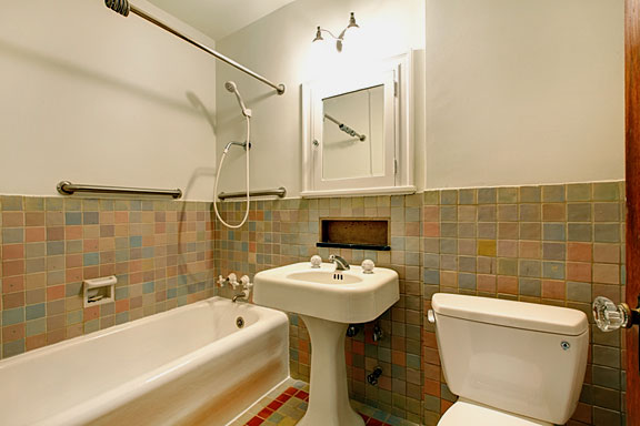 three bathroom fixtures