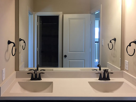 bathroom vanity with dual sinks