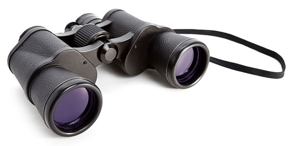 binoculars, isolated on white