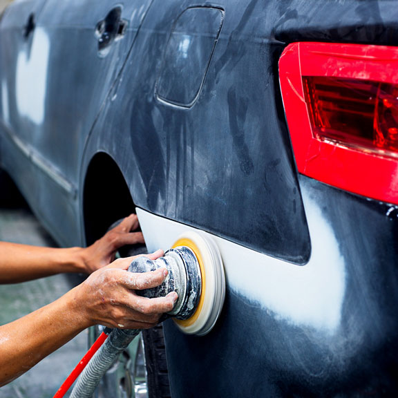 auto body repairs in a body shop