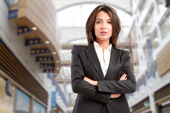 businesswoman executive at corporate headquarters