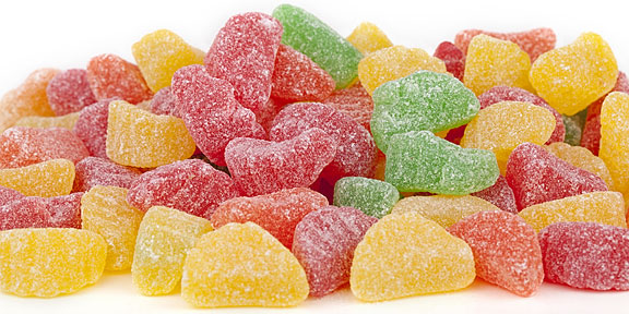 colorful sugar-coated jelly candies