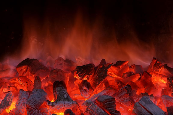 charcoal fire