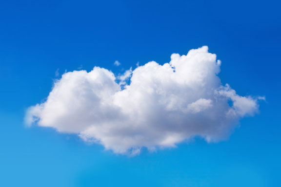 cumulus cloud in an azure sky