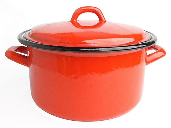 enamel cook pot and lid