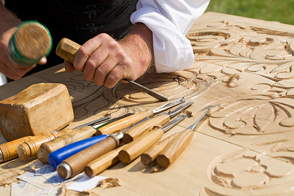 craftsman using hand tools