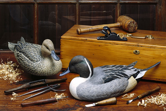 wooden duck decoys