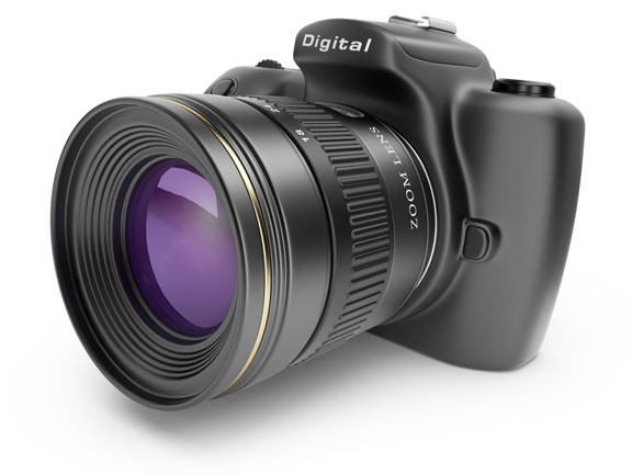 digital SLR camera and zoom lens