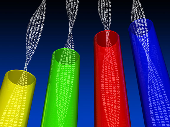 fiber optics data flow concept