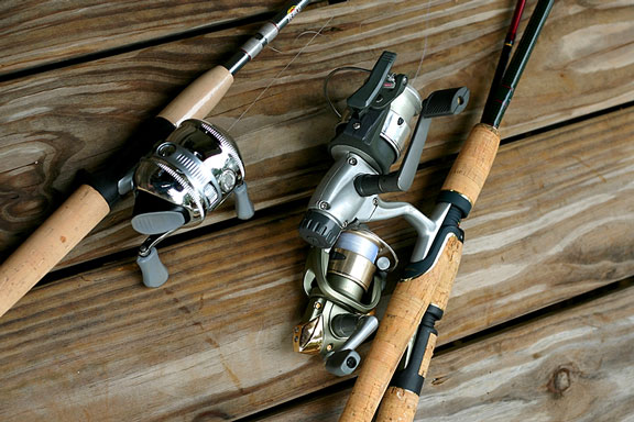 fishing reels and fishing rods