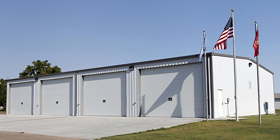 metal storage building with garages