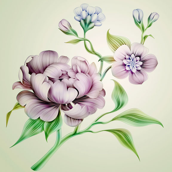 flowers and leaves illustration