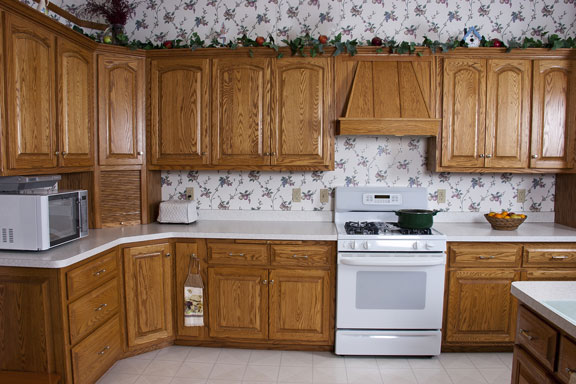 kitchen cabinets and appliances