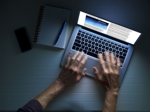 businessman using a laptop computer