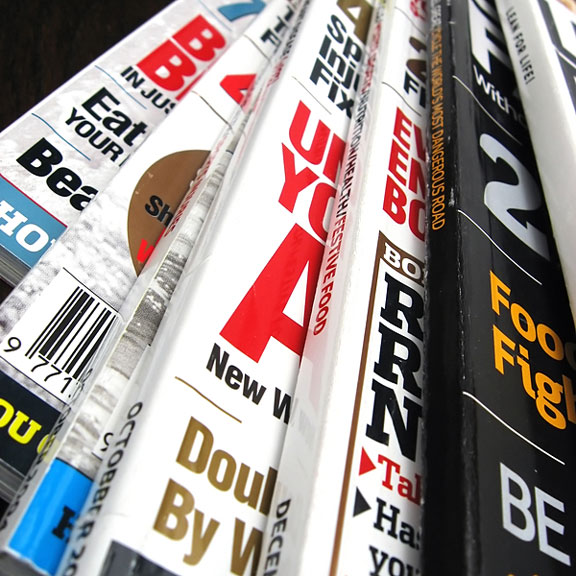 stack of magazines