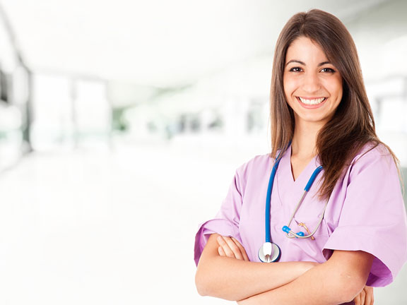 smiling hospital nurse