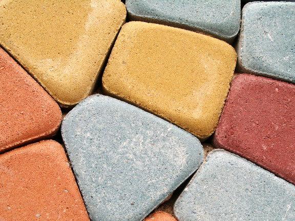 colorful patio pavers