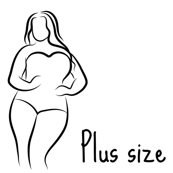 plus size model silhouette