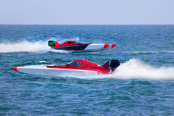 two power boats