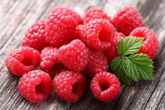 red raspberries