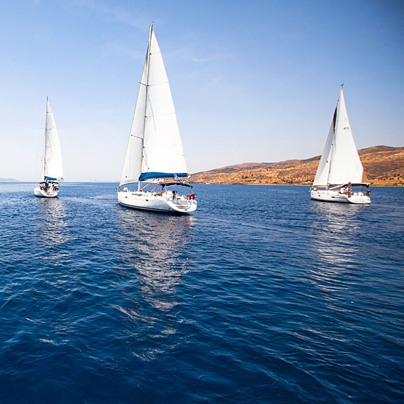 two sailing yachts