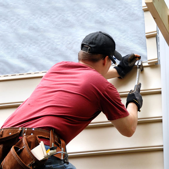 installing siding on a home