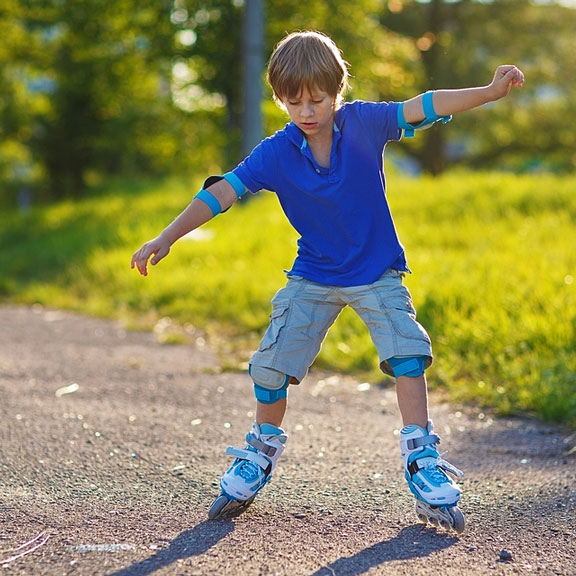 young inline skater