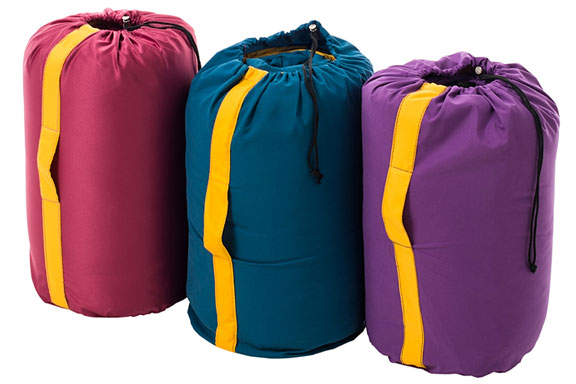 three sleeping bags