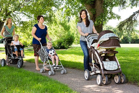 women with strollers