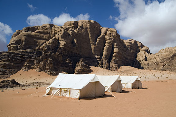 tents in the desert