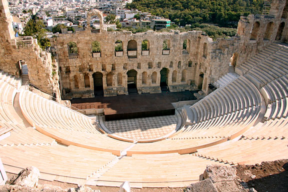 ancient theater in Athens, Greece