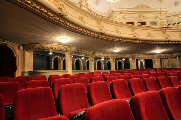 old theatre with red seats