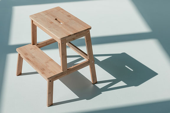 simple unfinished furniture item