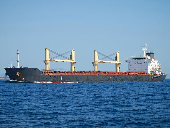 cargo vessel at sea