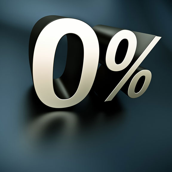 zero percent interest rate