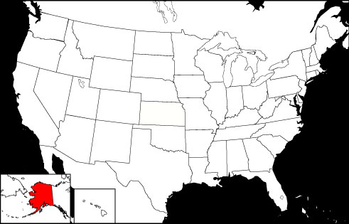 Alaska locator map