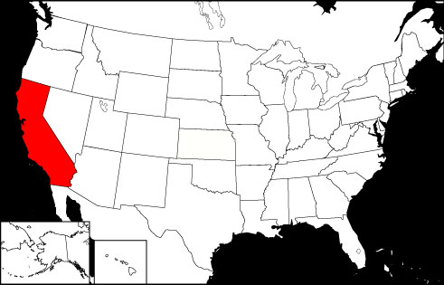 California locator map