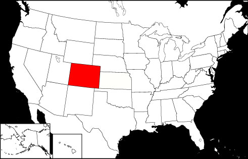 Colorado locator map