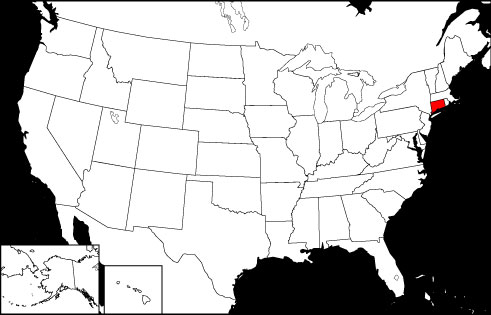 Connecticut locator map