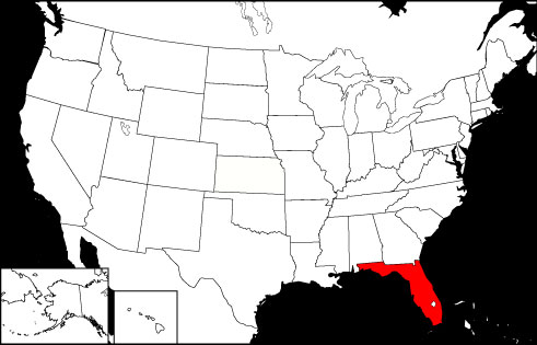 Florida locator map