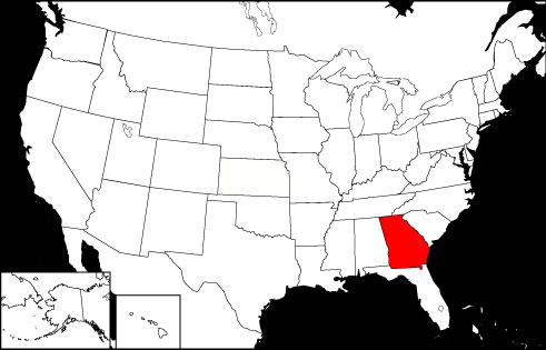 Georgia locator map