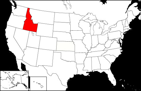 Idaho locator map