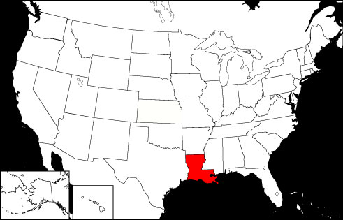 Louisiana locator map