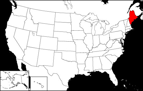 Maine locator map