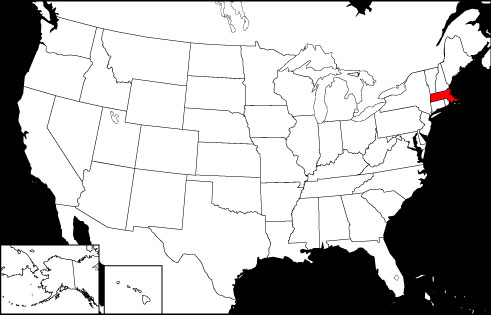 Massachusetts locator map