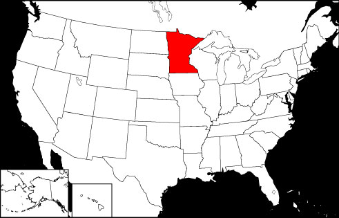 Minnesota locator map